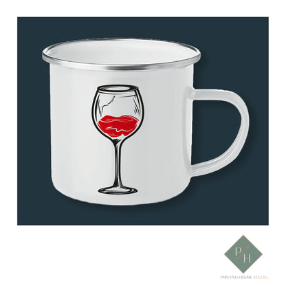 I Need Wine - Enameled Mug