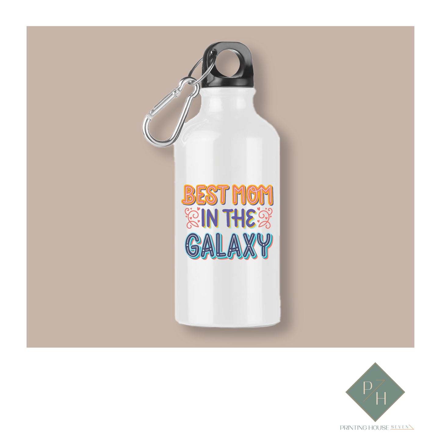 The Best Mother In The World - Bottle With Carabiner