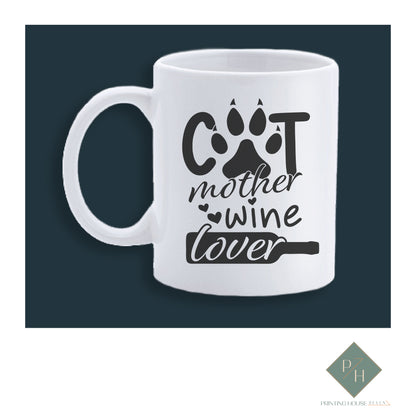 Cat Mother Wine Lover - Glass