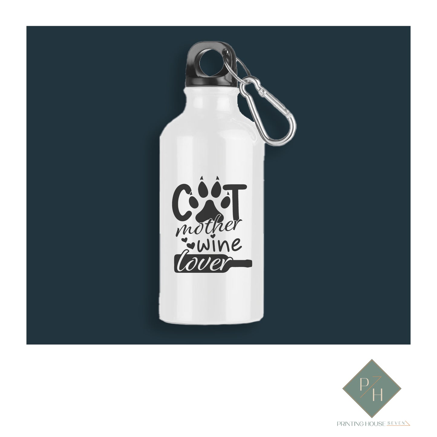 Cat Mother Wine Lover - Bottle With Carabiner