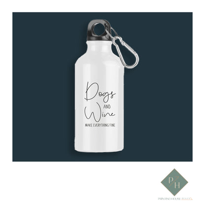 Dogs and Wine - Bottle With Carabiner