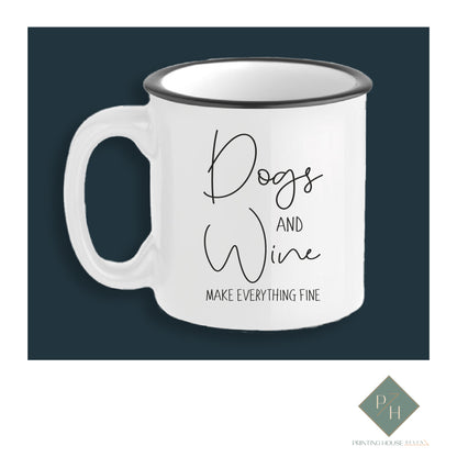 Dogs and Wine - Ceramic Mug