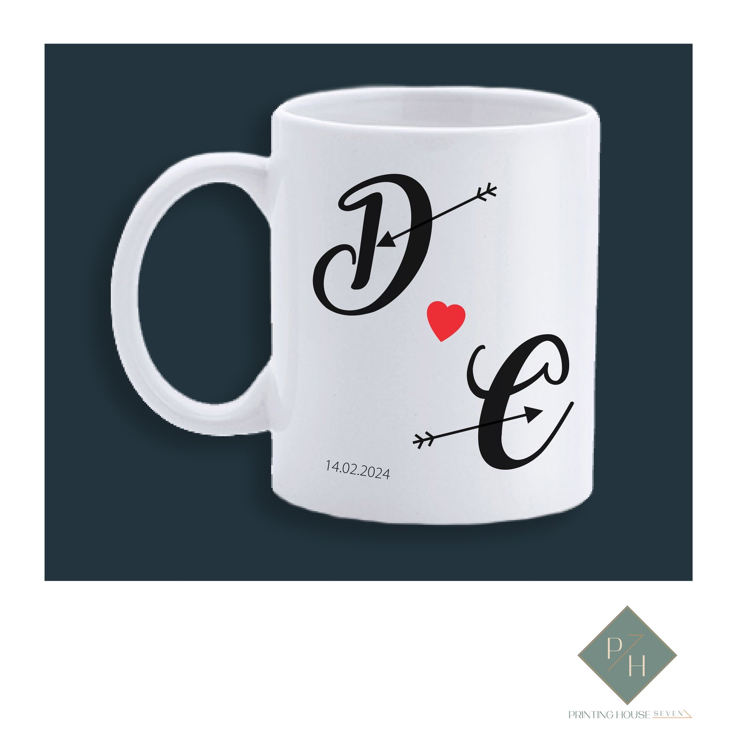 A True Love Story Never Ends - Mug With Your Initials