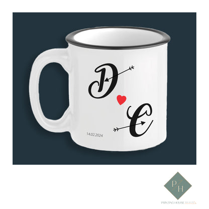 A True Love Story Never Ends - Ceramic Mug With Your Initials