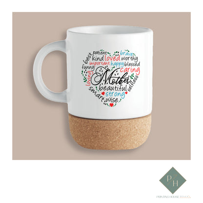 Mother Quotes - Cork Bottom Mug