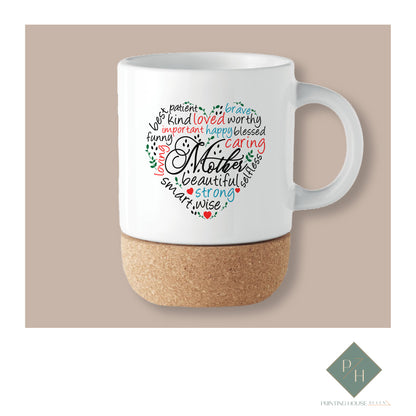 Mother Quotes - Cork Bottom Mug