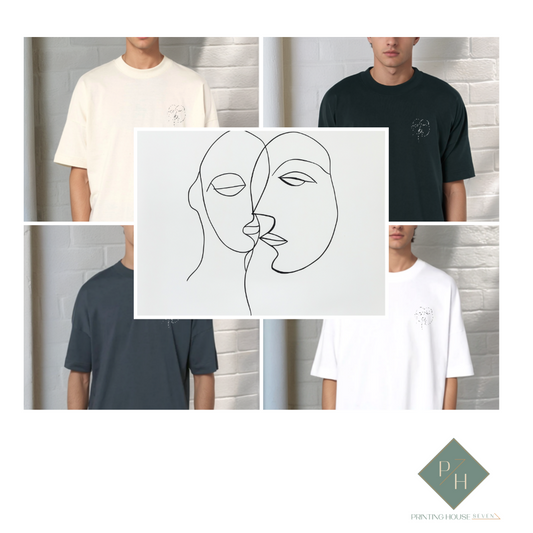 Lines Of Love - T-shirt (embroidery option)