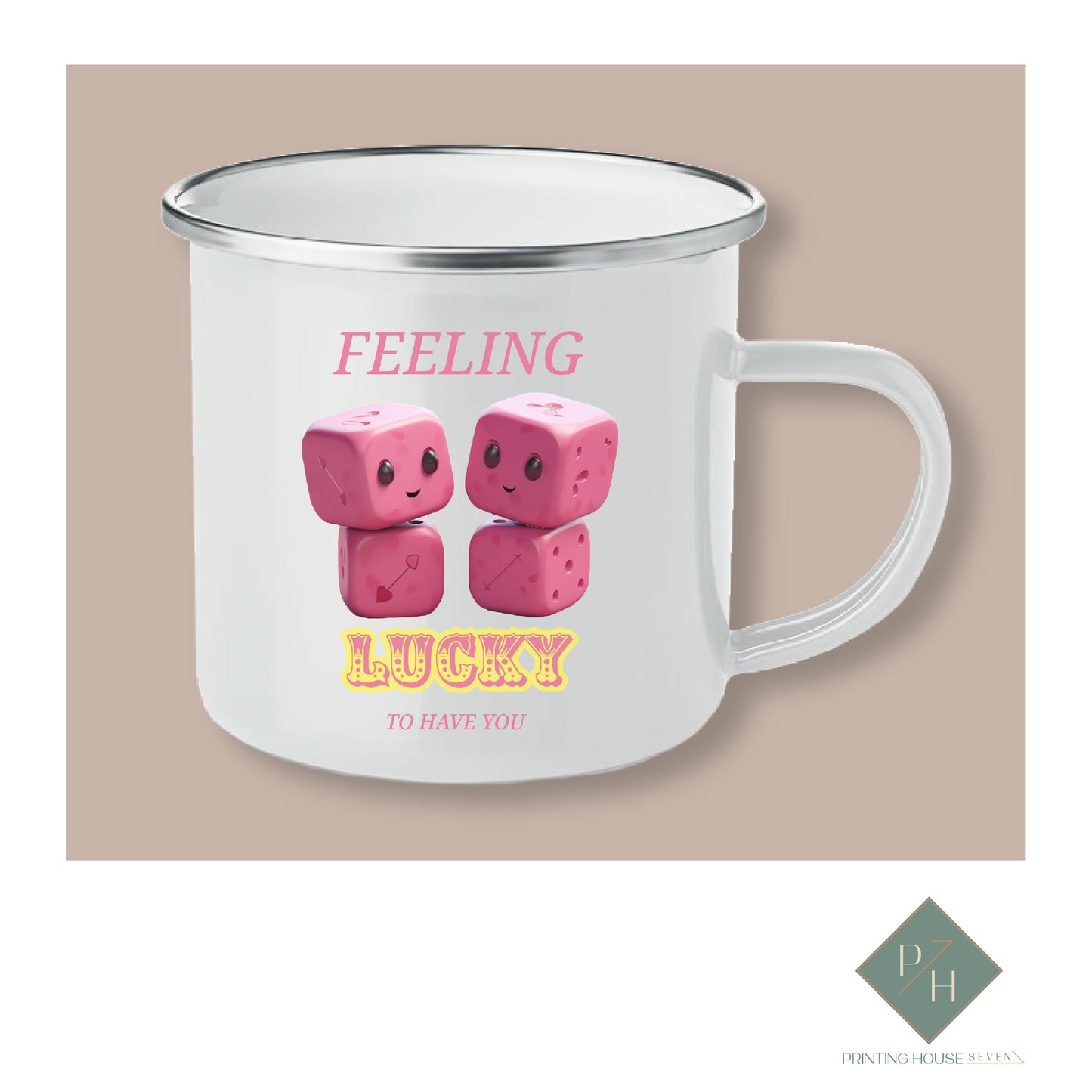 I Feel Lucky To Have You - Enamel Mug