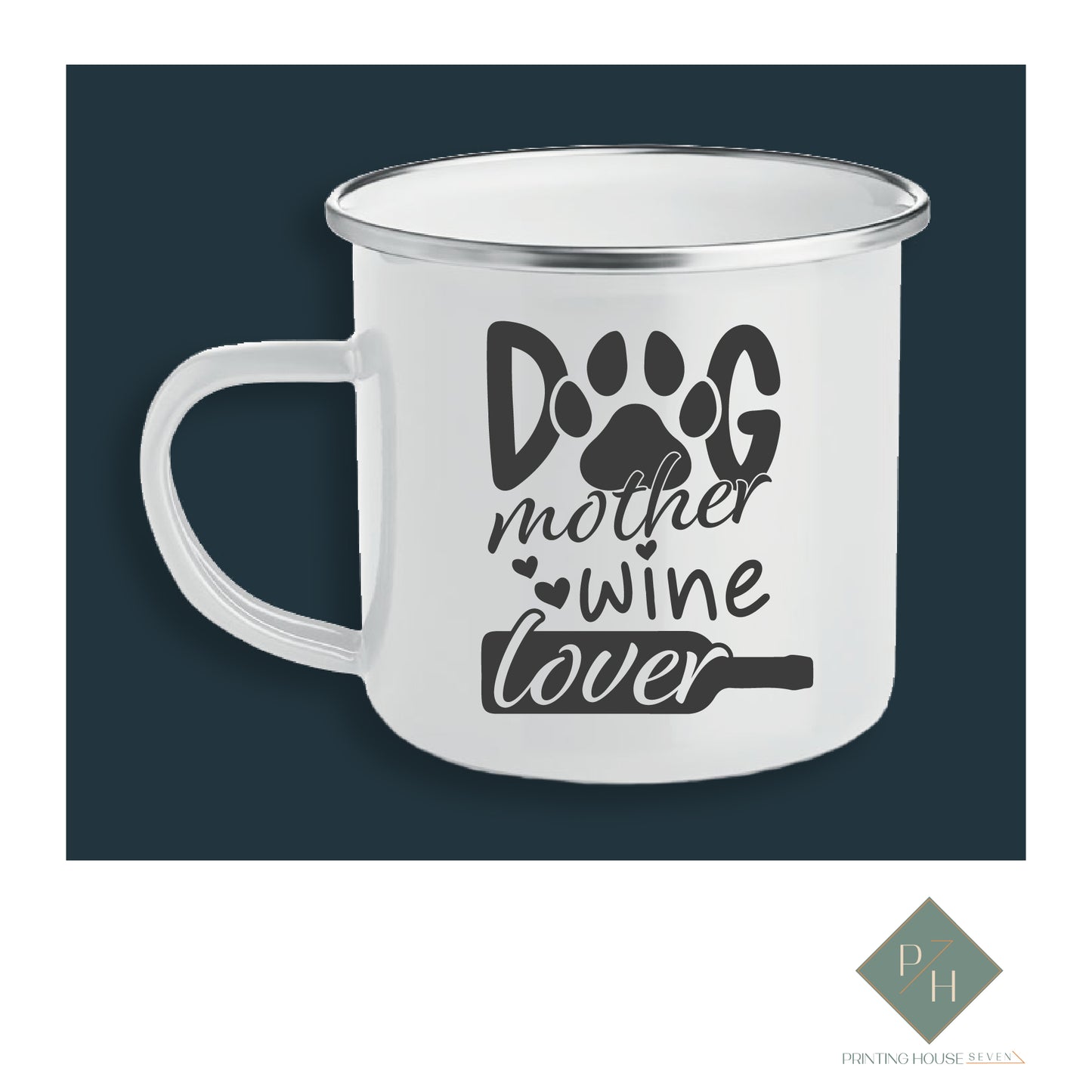 Dog Mother Wine Lover - Enameled Jug