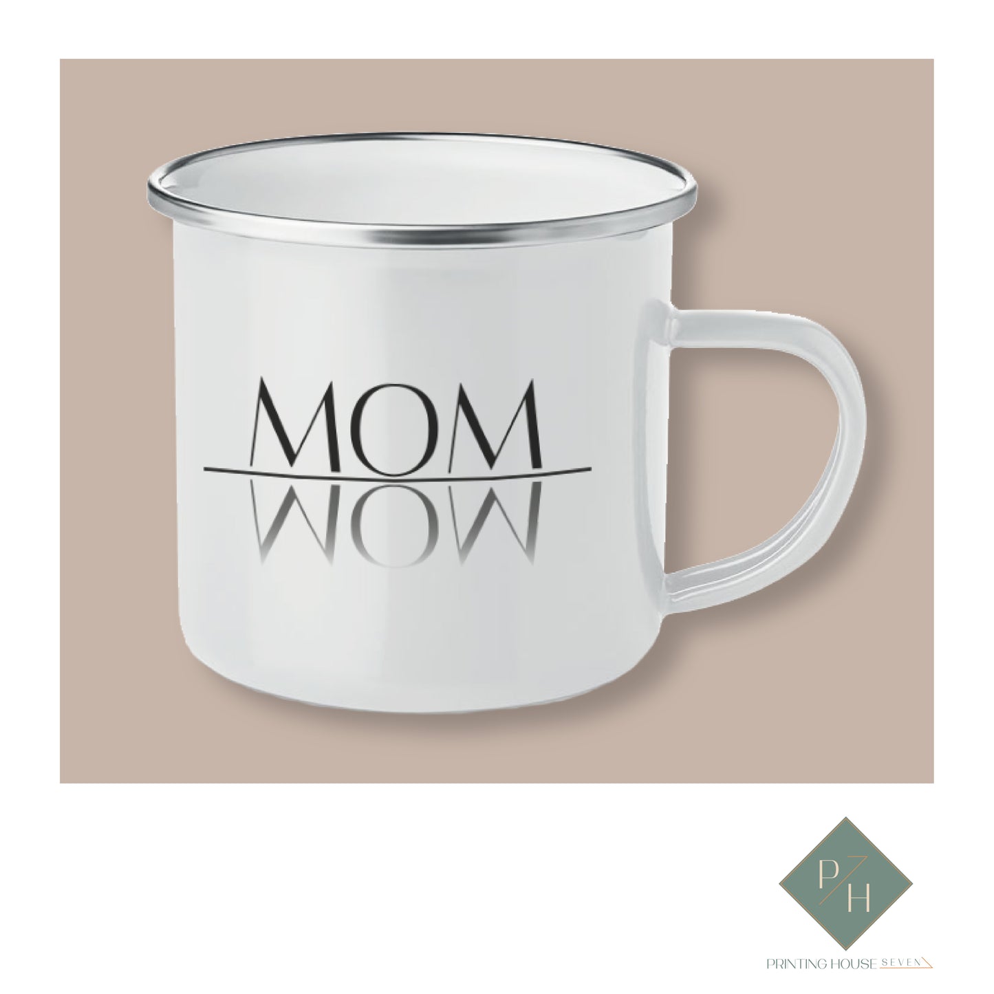 MOM = WOW - Enamel Mug