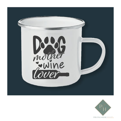 Dog Mother Wine Lover - Enameled Jug