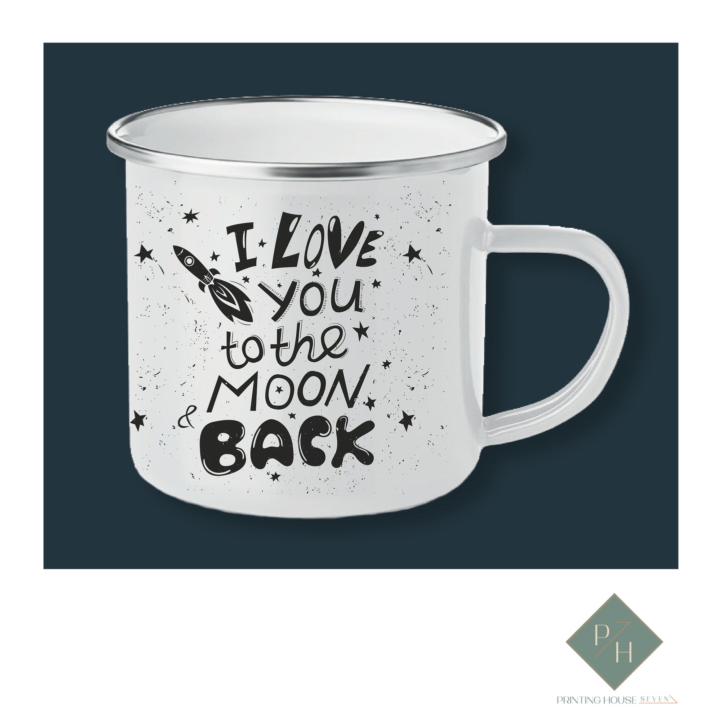 I Love You To The Moon And Back - Enamel Mug