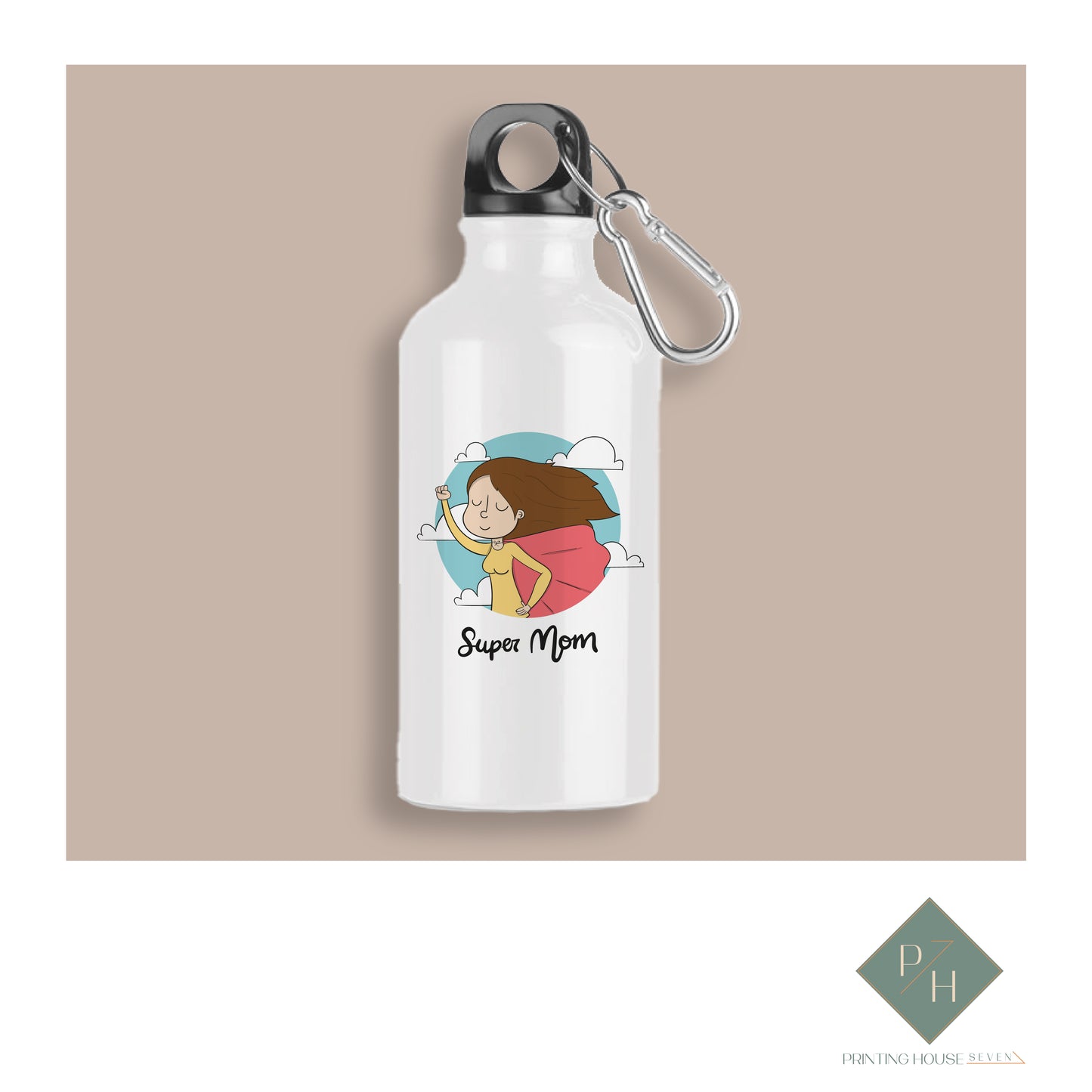 Super Mom - Bottle With Carabiner