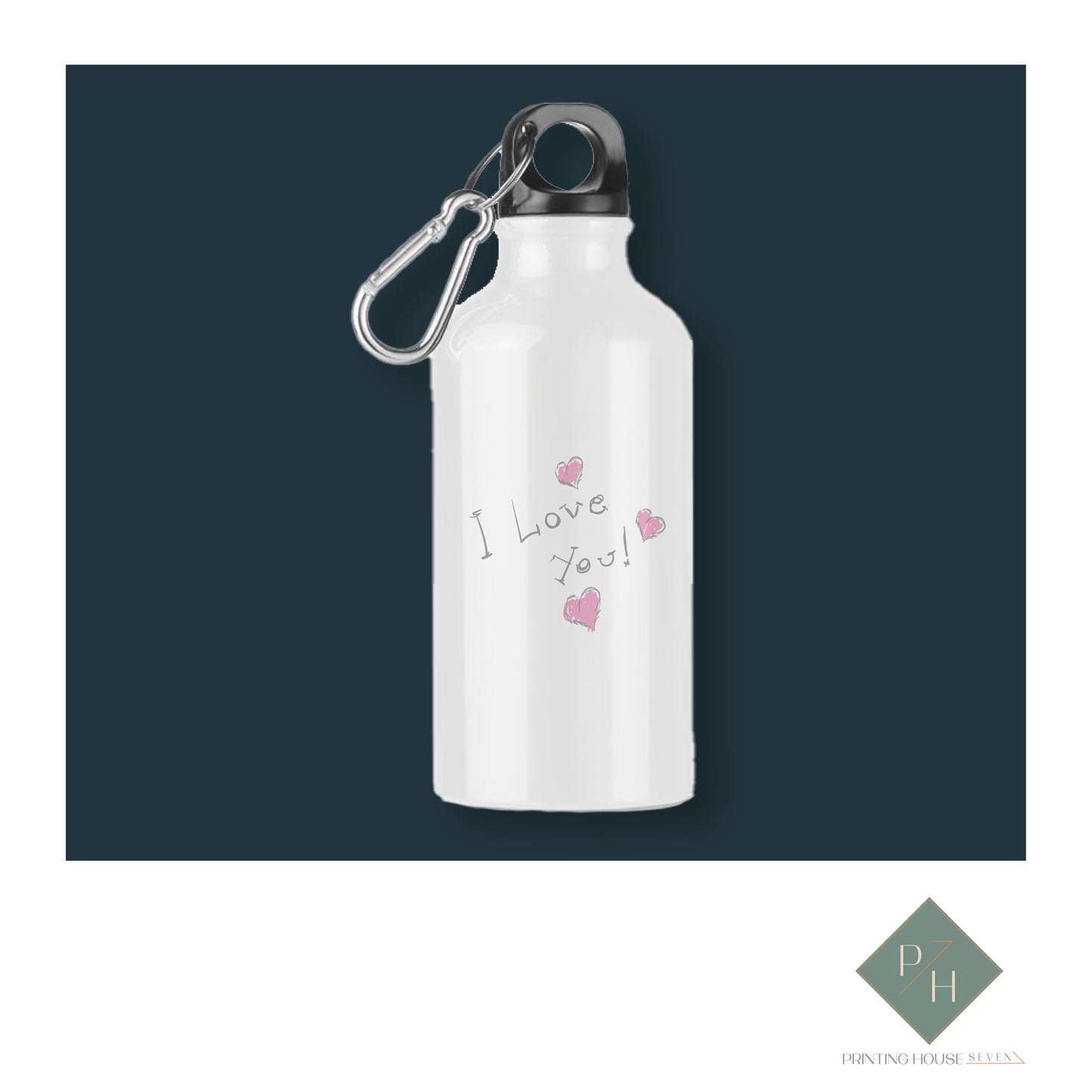 I Love You - Bottle With Carabiner