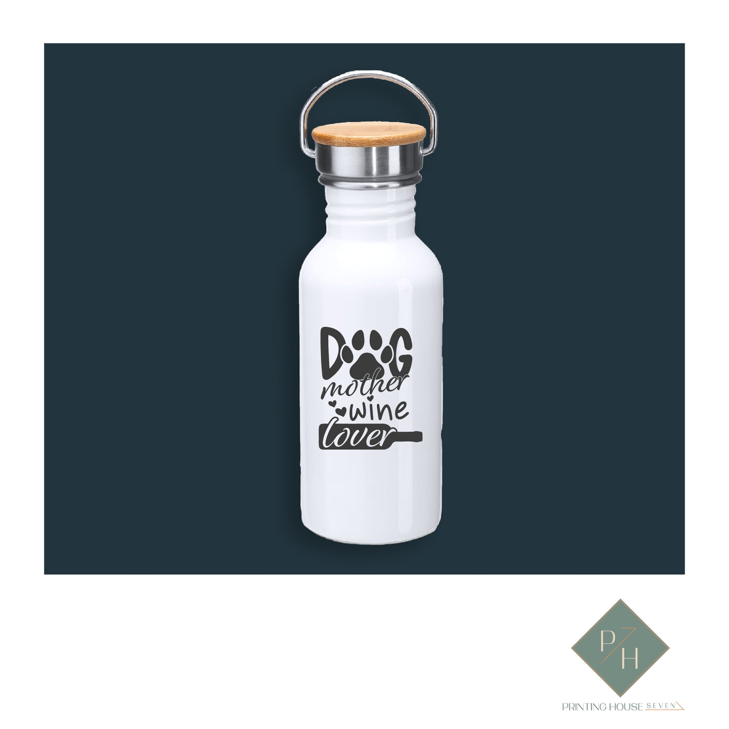 Dog Mother Wine Lover - Steel Bottle