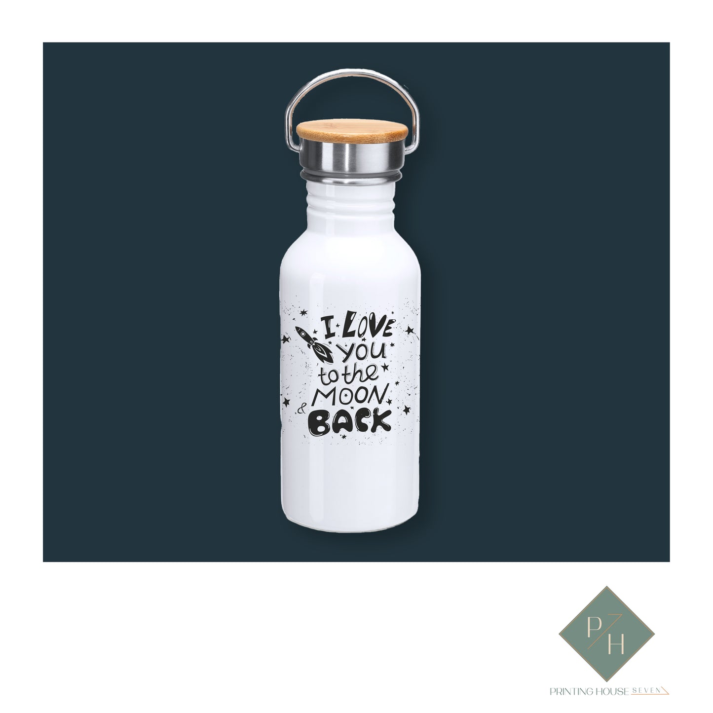 I Love You To The Moon &amp; Back - Steel Bottle