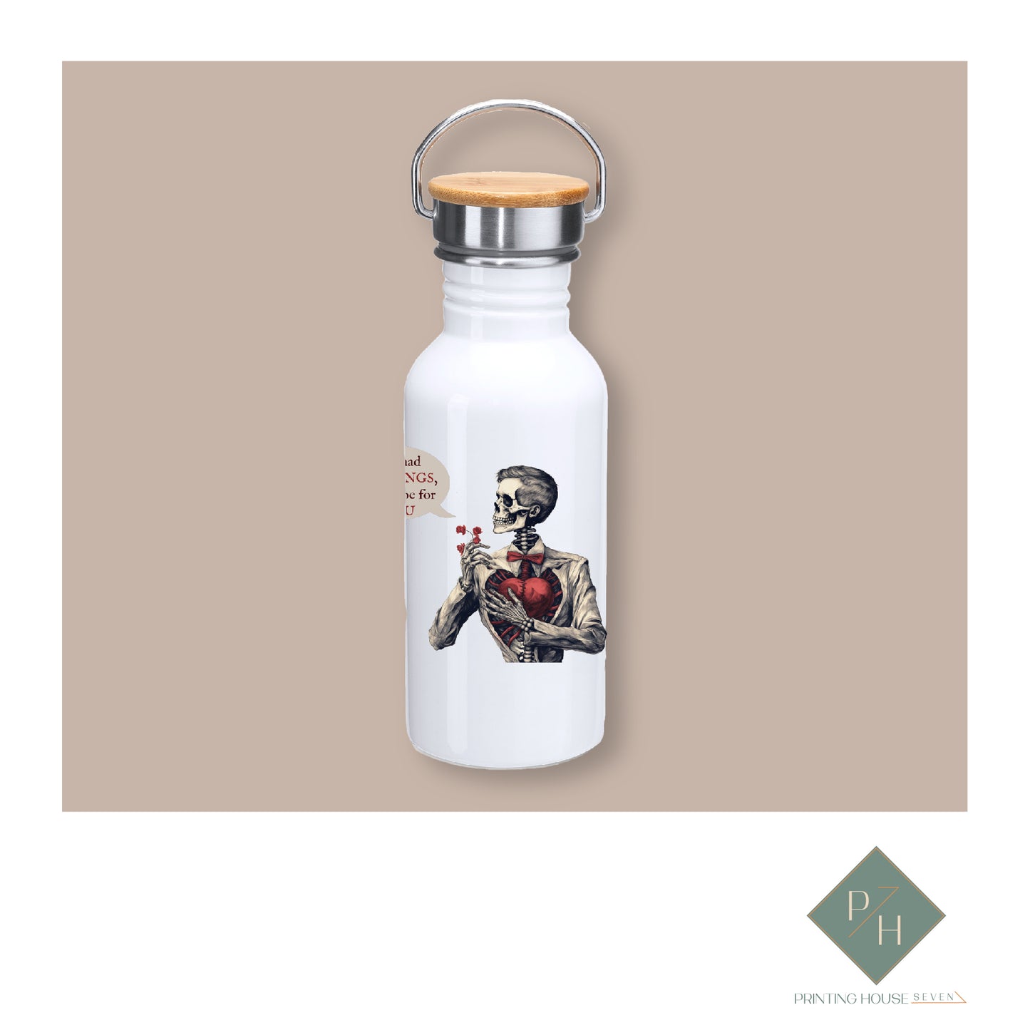 Skeleton Love Story - Steel Bottle