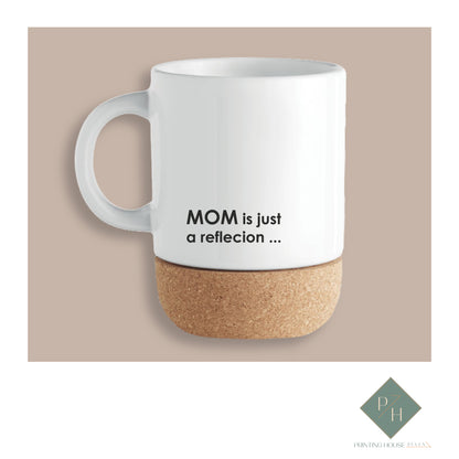 MOM = WOW - Cork Bottom Mug