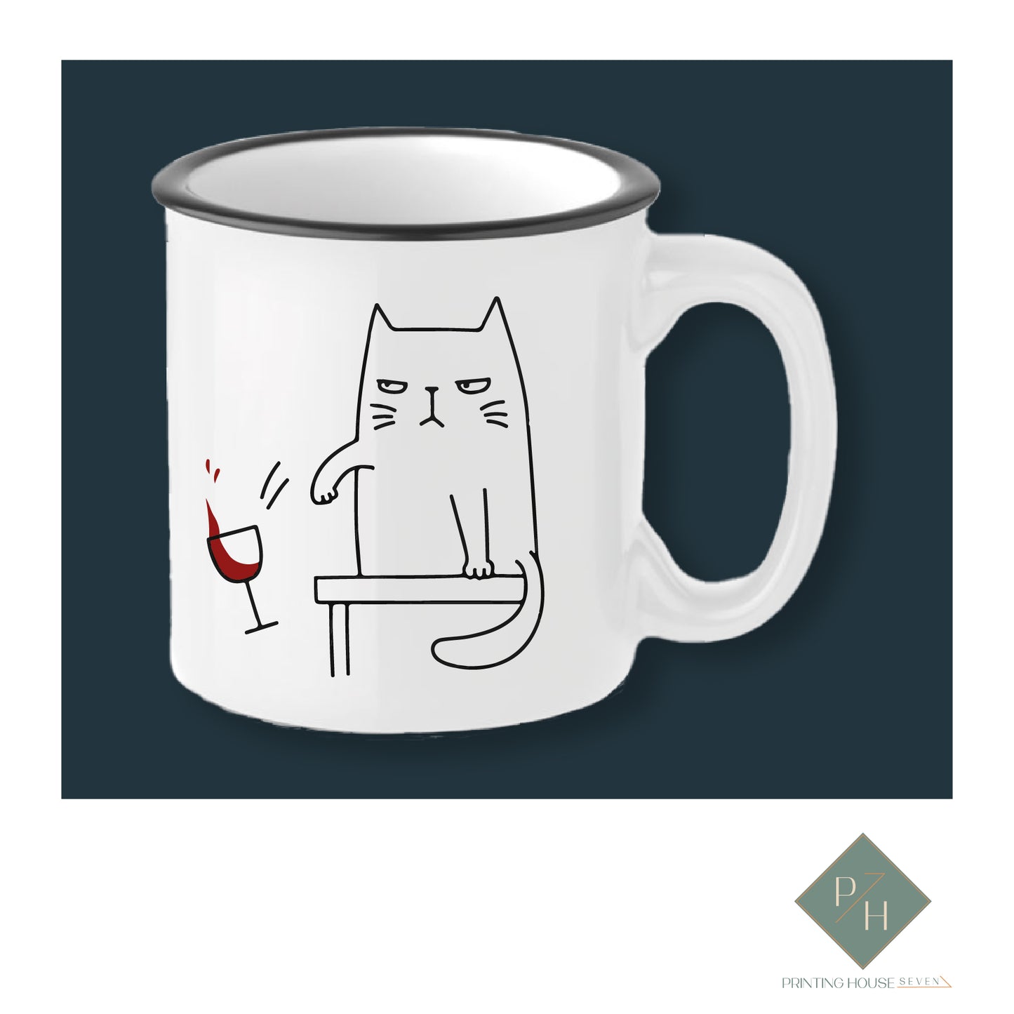 Cats And Wine - Ceramic Mug