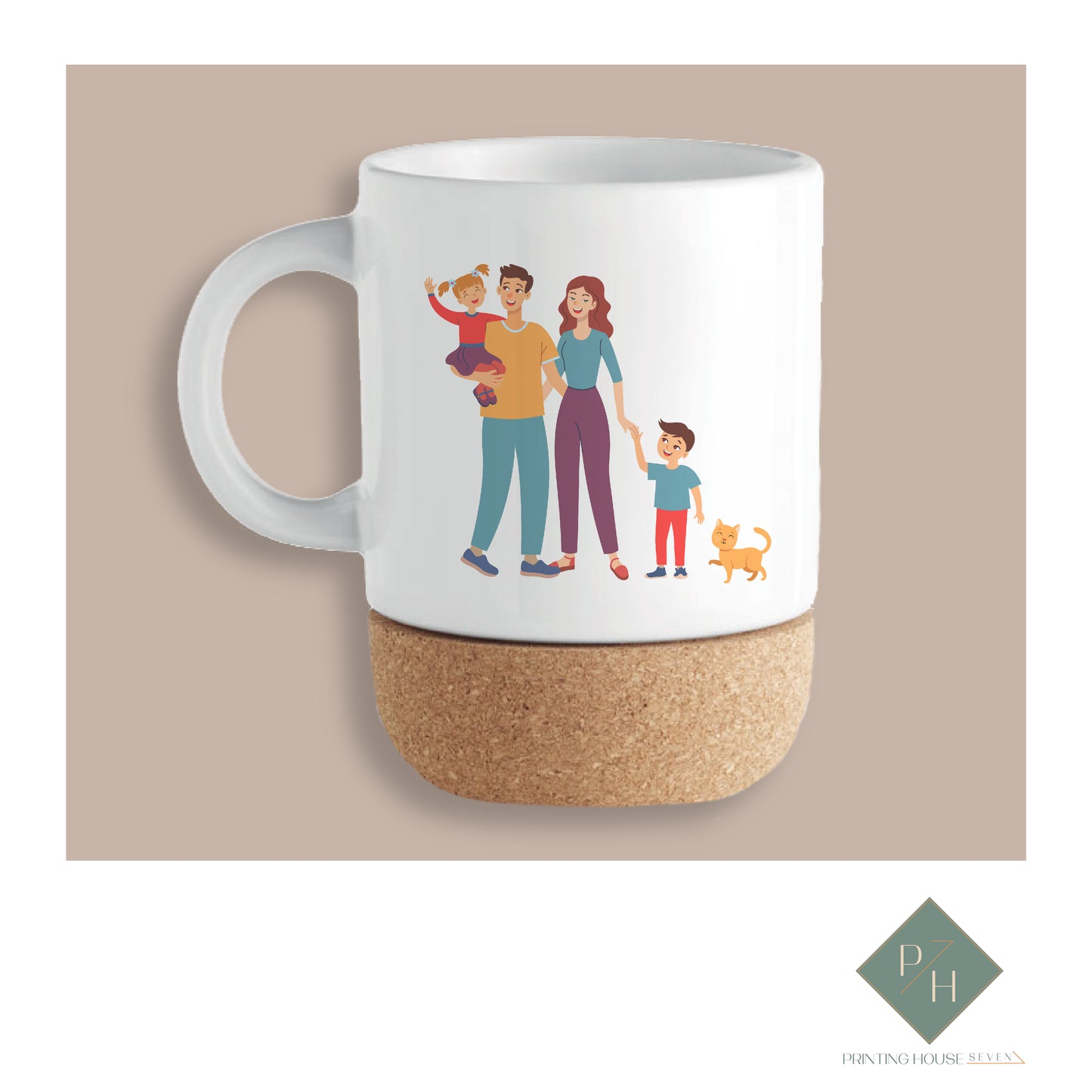 Family - Cork Bottom Cup