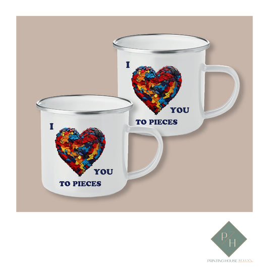 I Love Every Part of You - Enamel Mugs for Two