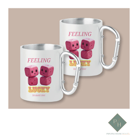 I Feel Lucky to Have You - Carabiner Mugs for Two