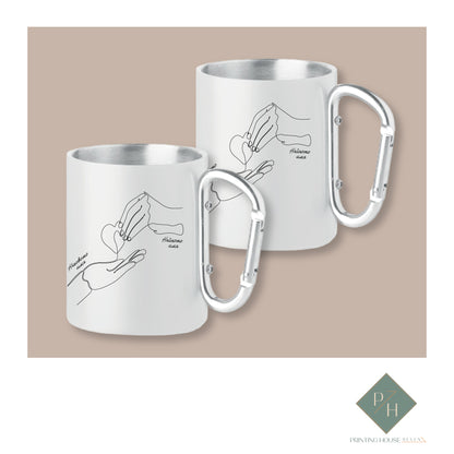 Carabiner Mugs With Your Names For Two