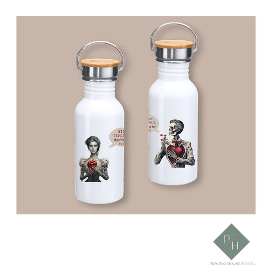 Skeleton Love Story - Steel Bottles For Two