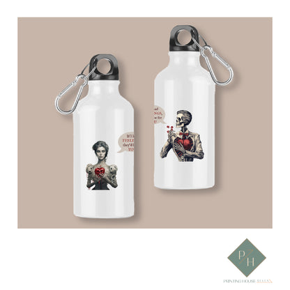 Skeleton Love Story - Bottles With Carabiner For Two