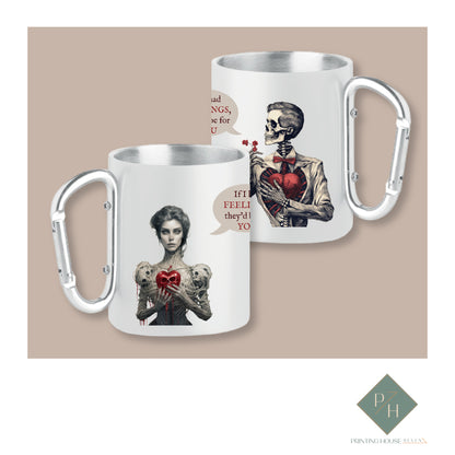 Skeleton Love Story - Carabiner Cups for Two