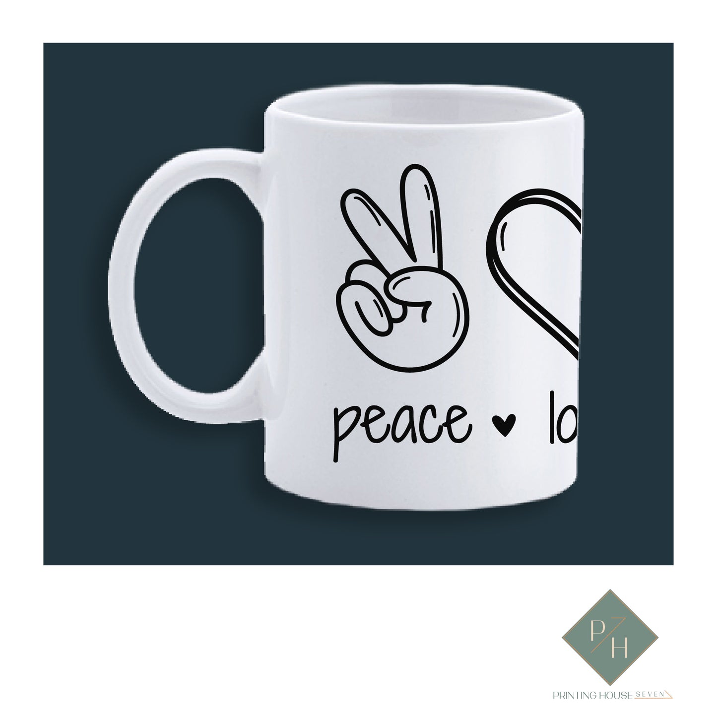 Peace, Love, Wine - Glass