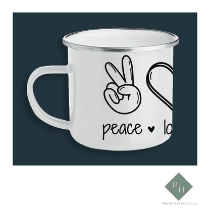 Peace, Love, Wine - Enameled Jug