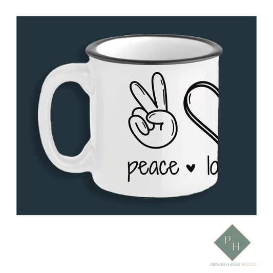 Peace, Love, Wine - Ceramic Mug