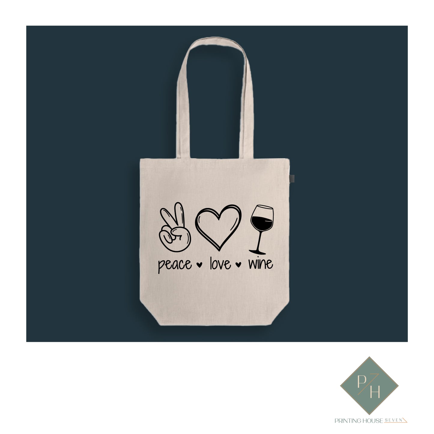 Peace, Love, Wine - Bag