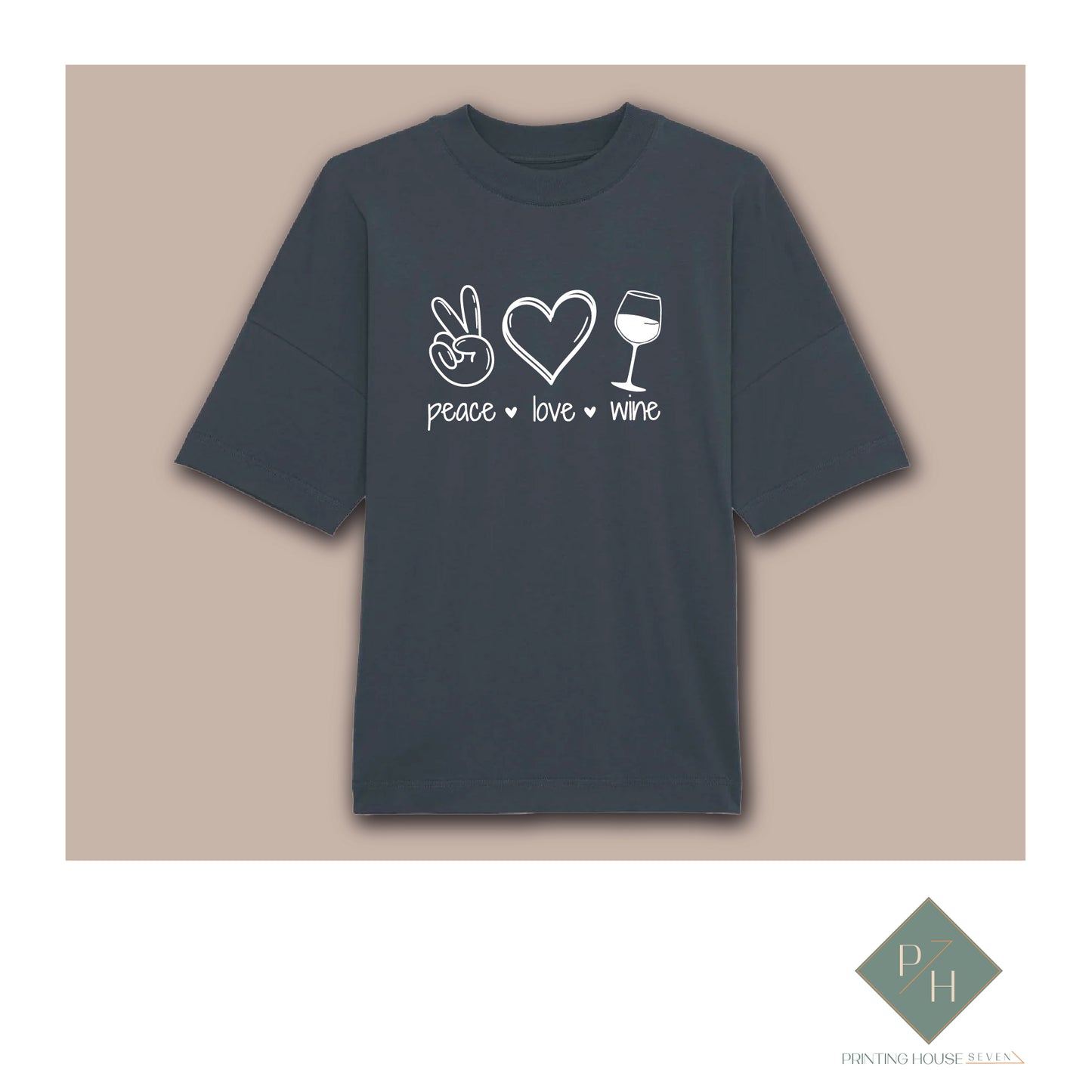 Peace, Love, Wine - T-Shirt