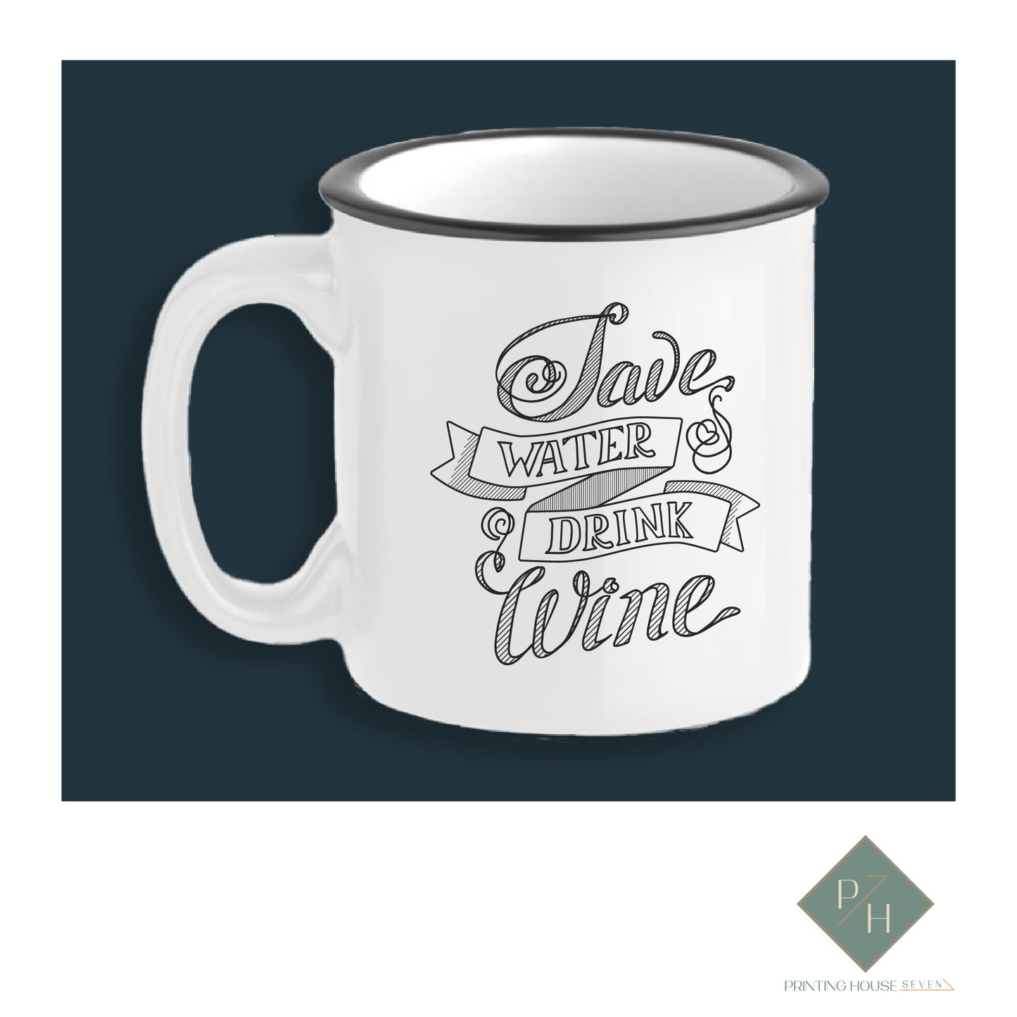 Save Water- Drink Wine - Ceramic Jug