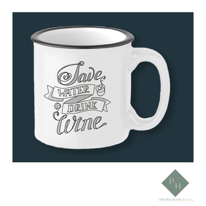 Save Water- Drink Wine - Ceramic Jug