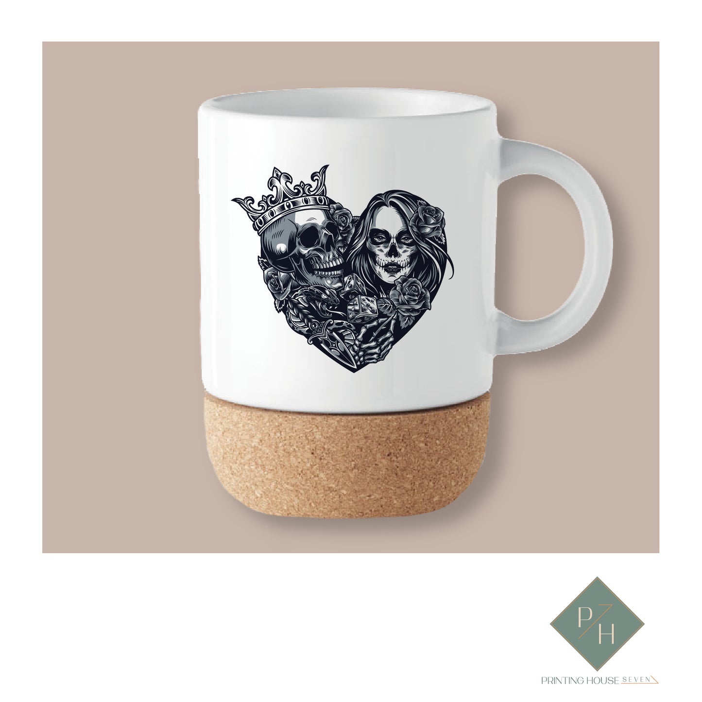 Skull Lovers - Cork Bottom Mug