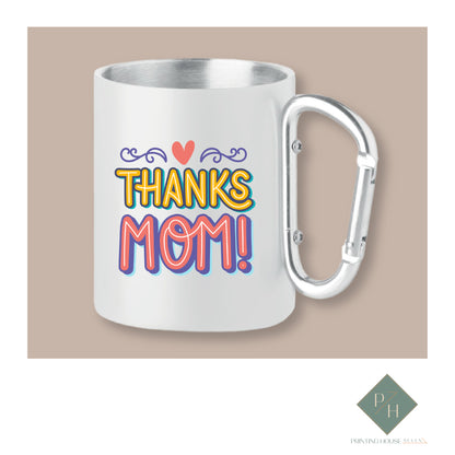 Thank you Mom - Water Bottle with Carabiner