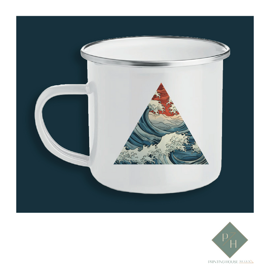 The Great Waves - Enameled Mug