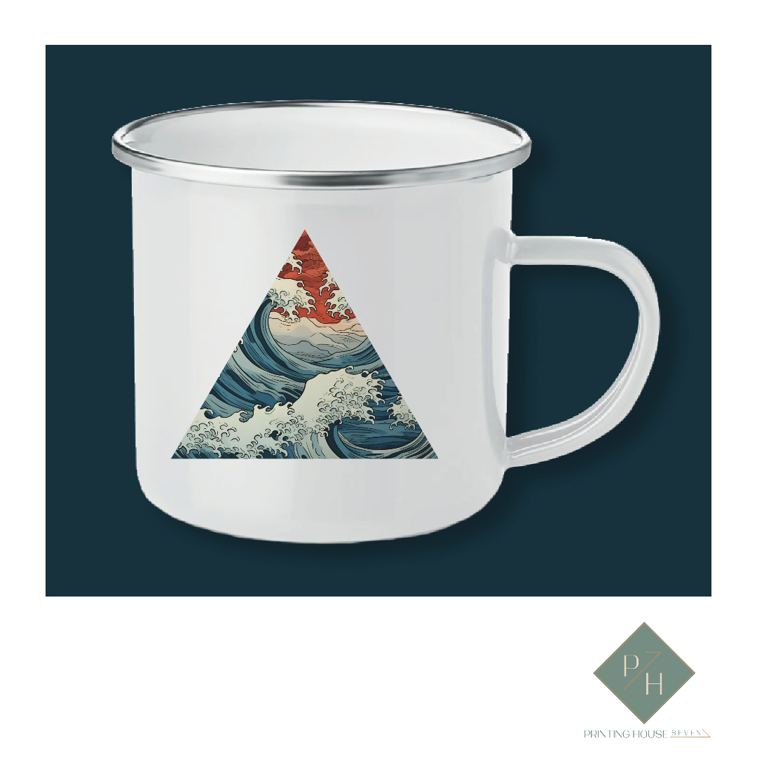 The Great Waves - Enameled Mug