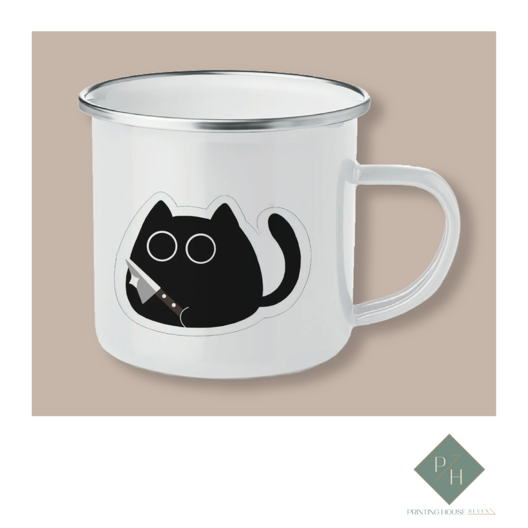 Cat - Enameled Mug