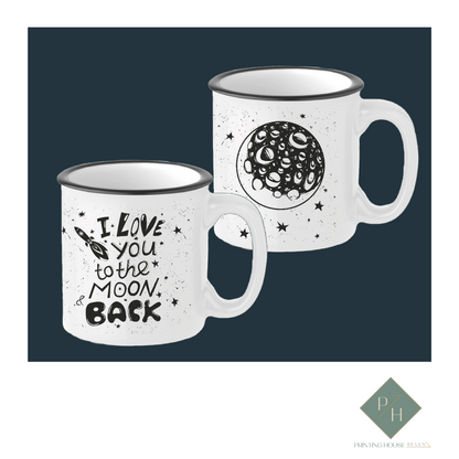 I Love You To The Moon And Back - Ceramic Mugs For Two