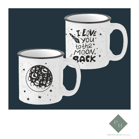 I Love You To The Moon And Back - Ceramic Mugs For Two