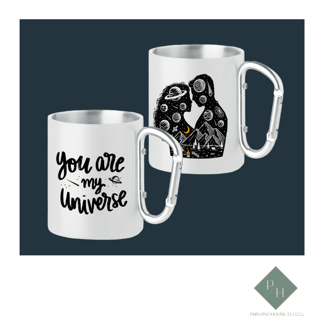 You Are My Universe - Mugs With Carabiner For Two