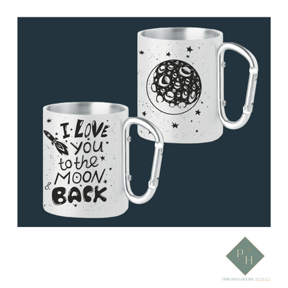 I Love You To The Moon And Back - Mugs With Carabiner For Two