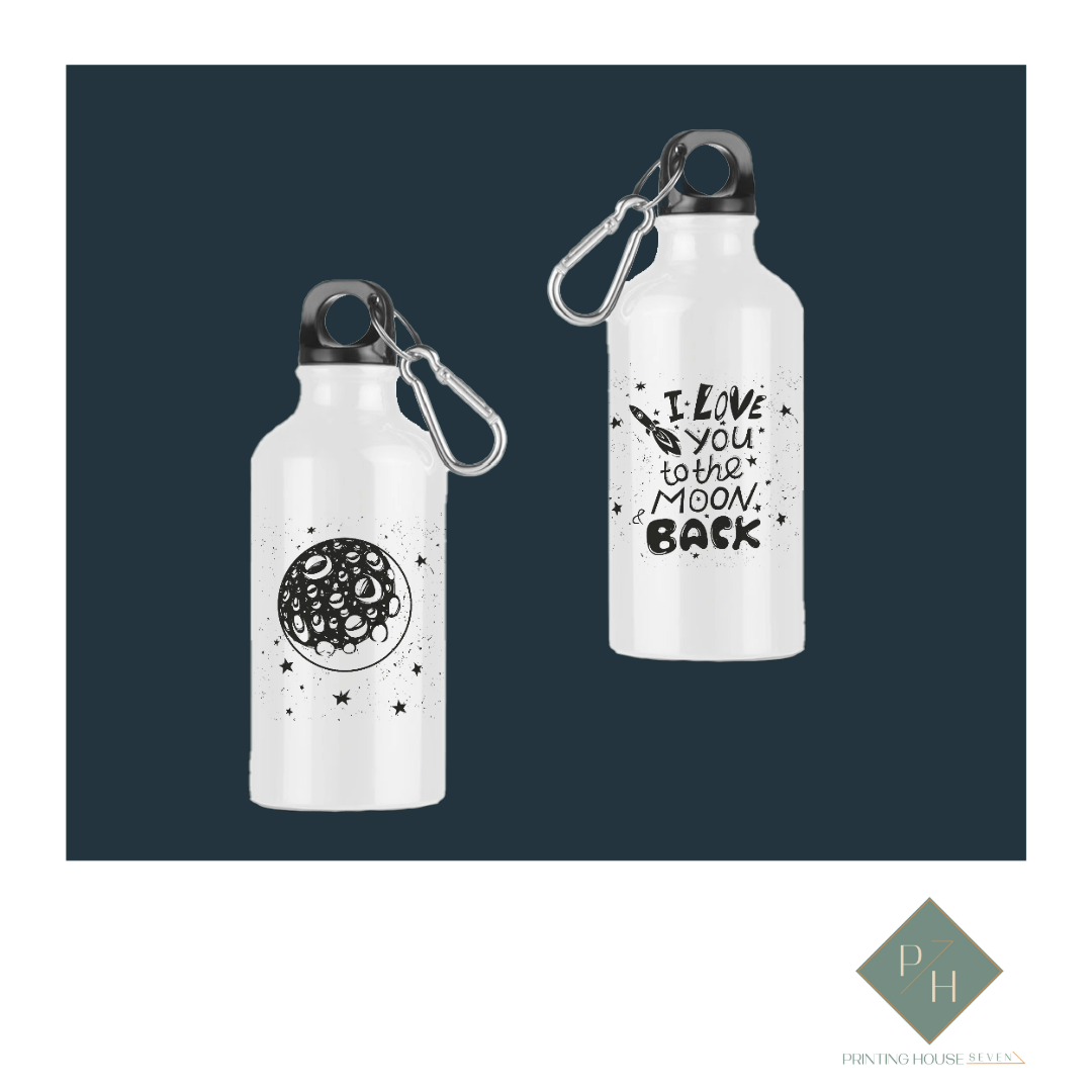 I Love You To The Moon And Back - Bottles With Carabiner For Two