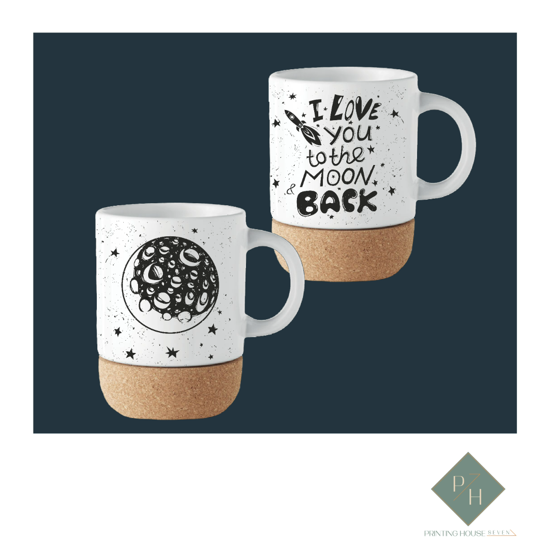 I Love You To The Moon And Back - Cork Bottom Glasses For Two