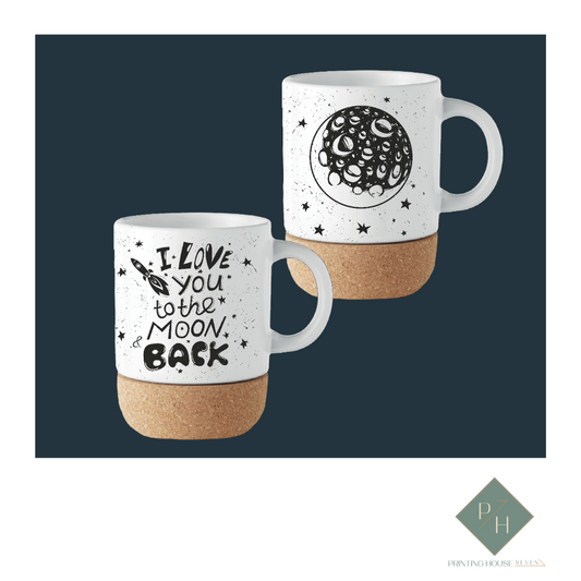 I Love You To The Moon And Back - Cork Bottom Glasses For Two