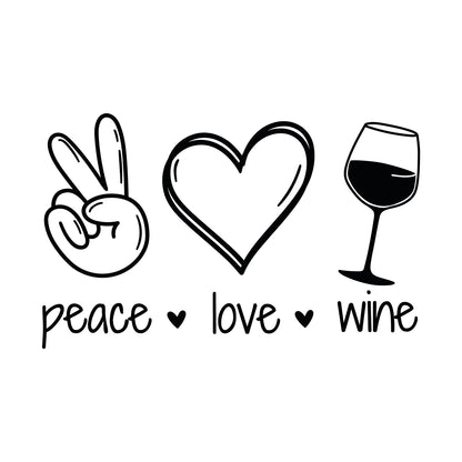 Peace, Love, Wine - Short Sweatshirt